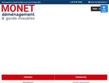 Tablet Screenshot of monet-demenagement.com